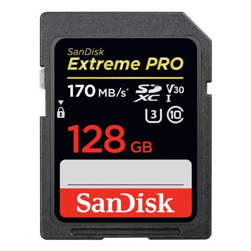 Sandisk SDXC Extreme Pro 128GB 170MB/s V30